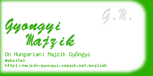 gyongyi majzik business card