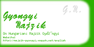 gyongyi majzik business card